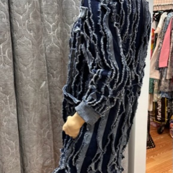 Samuel Dong Funky Fray Denim Duster - Picture 4 of 5